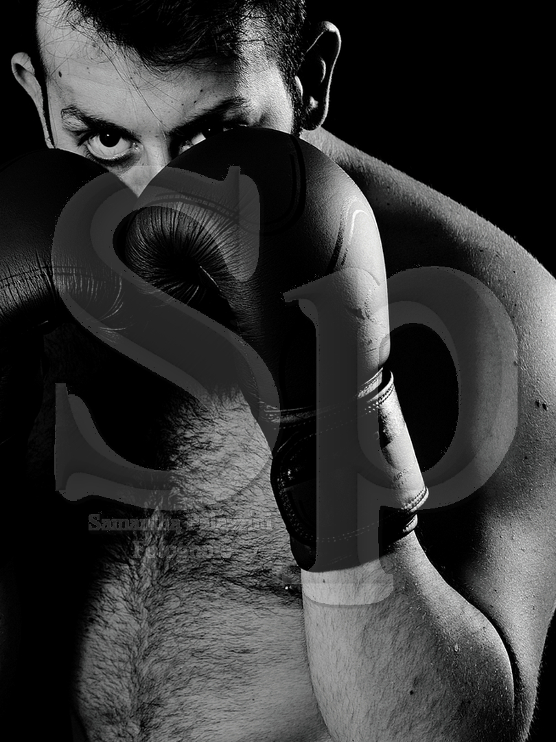 servizio fotografico atleta in studio - boxe